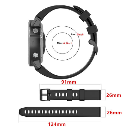 26mm Silicone Sports Strap, For Garmin Fenix 5x Puls