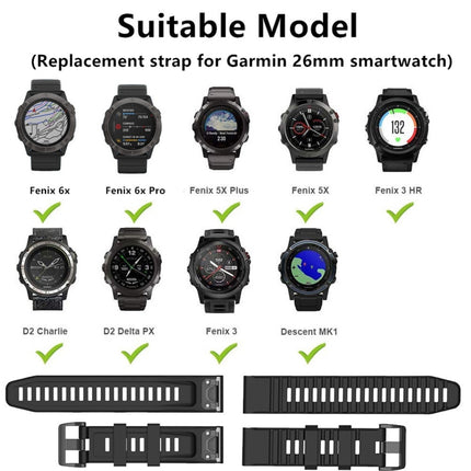 26mm Silicone Sports Strap, For Garmin Fenix 3