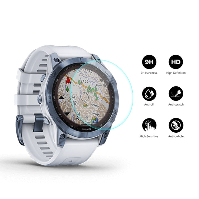 For Garmin Fenix 7X ENKAY 0.2mm 9H Tempered Glass Screen Protector Watch Film, 1 PC, 2 PCS, 5 PCS, 10 PCS