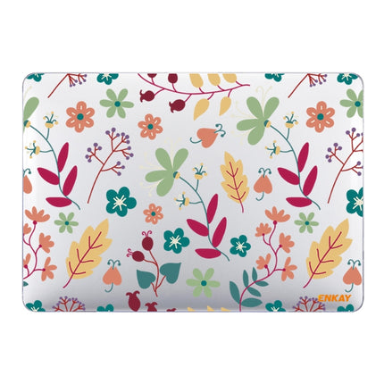 ENKAY Flower Series Pattern Laotop Protective Crystal Case For MacBook Pro 14.2 inch A2442 (2021), For MacBook Pro 14.2 inch A2442 (2021)/14 inch A3434 2025 (M5), For MacBook Pro 14.2 inch A2442 (2021)