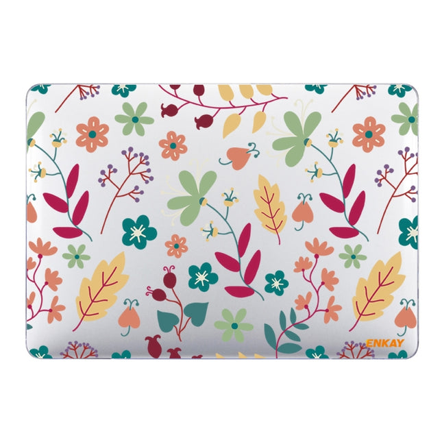 ENKAY Flower Series Pattern Laotop Protective Crystal Case For MacBook Pro 14.2 inch A2442 (2021), For MacBook Pro 14.2 inch A2442 (2021)/14 inch A3434 2025 (M5), For MacBook Pro 14.2 inch A2442 (2021)