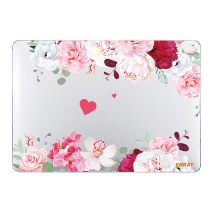 ENKAY Flower Series Pattern Laotop Protective Crystal Case For MacBook Pro 14.2 inch A2442 (2021), For MacBook Pro 14.2 inch A2442 (2021)/14 inch A3434 2025 (M5), For MacBook Pro 14.2 inch A2442 (2021)
