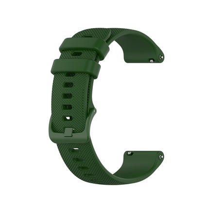 20mm Checkered Silicone Strap, For Samsung Galaxy Watch 3 41mm, For Samsung Galaxy Watch Active 2 40mm / 44mm
