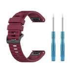 For Garmin Fenix 7X / Wine Red