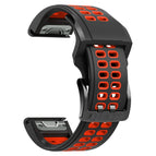 For Garmin Fenix 7X / Black Red