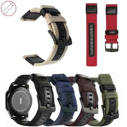 20mm Canvas Wear-resistant Strap, For Garmin Move Luxe, For Garmin Move Style, For Garmin Venu SQ, For Garmin Forerunner 645 Music