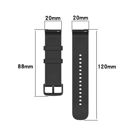 20mm Solid Color Silicone Strap, For Garmin Move Luxe, For Garmin Move Style