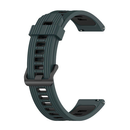 20mm Striped Mixed-Color Silicone Strap, For Garmin Move Luxe, For Garmin Move Style