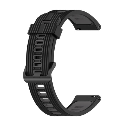 20mm Striped Mixed-Color Silicone Strap, For Garmin Move Luxe, For Garmin Move Style