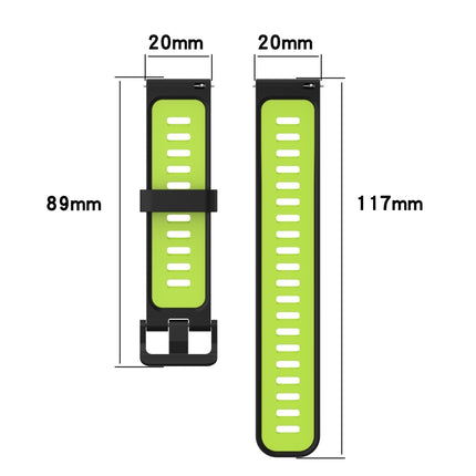 20mm Striped Mixed-Color Silicone Strap, For Garmin Move Luxe, For Garmin Move Style