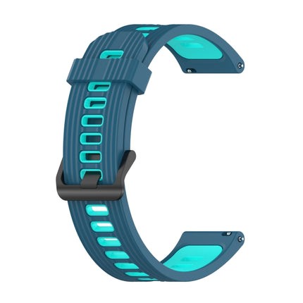 20mm Striped Mixed-Color Silicone Strap, For Garmin Move Luxe, For Garmin Move Style