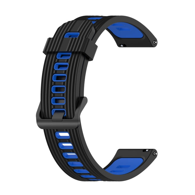20mm Striped Mixed-Color Silicone Strap, For Garmin Move 3