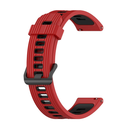 20mm Striped Mixed-Color Silicone Strap, For Garmin Move 3