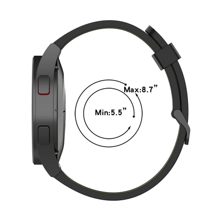 20mm Striped Mixed-Color Silicone Strap, For Garmin Move 3