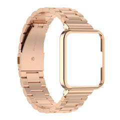 2 in 1 Three-bead Metal Strap with Watch Frame, For Xiaomi Redmi Watch 2, For Xiaomi Redmi Watch2 Lite International Version
