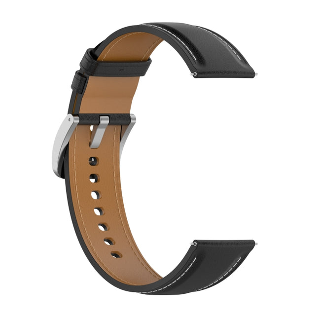 Calf Texture Sewing Thread Watchband, For Huawei Watch GT Runner, For Huawei Watch GT 3 46mm, For Huawei Watch 3 / Watch 3 Pro, For Huawei Watch GT 2 Pro / Watch GT 2e / Watch GT 42mm / 46mm, For Huawei Watch GT 2 Pro