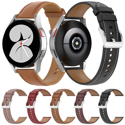 Calf Texture Sewing Thread Watchband, For Samsung Galaxy Watch 4, For Samsung Galaxy Watch 3 41mm / Watch 42mm, For Samsung Galaxy Gear S2 Classic