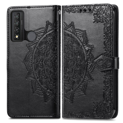 Mandala Flower Embossed Horizontal Flip Leather Phone Case, For TCL 20 XE, For TCL 20B, For TCL 205