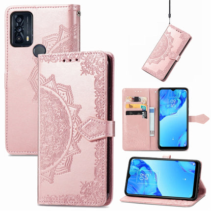 Mandala Flower Embossed Horizontal Flip Leather Phone Case, For TCL 20 XE, For TCL 20B, For TCL 205