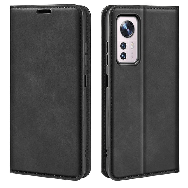 For Xiaomi 12 Pro Retro-skin Magnetic Suction Leather Phone Case, For Xiaomi 12 Pro