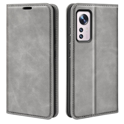 For Xiaomi 12 Pro Retro-skin Magnetic Suction Leather Phone Case, For Xiaomi 12 Pro