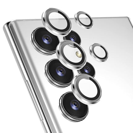 For Samsung Galaxy S22 Ultra 5G ENKAY Aluminium Alloy + Tempered Glass Camera Lens Cover