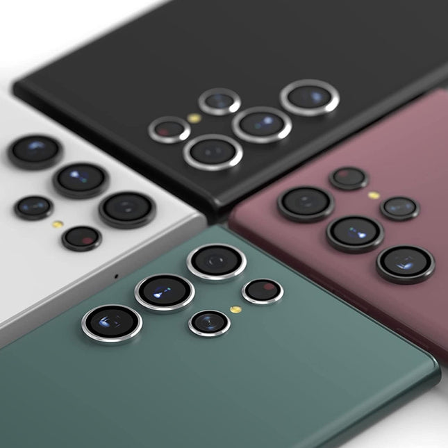 For Samsung Galaxy S22 Ultra 5G ENKAY Aluminium Alloy + Tempered Glass Camera Lens Cover