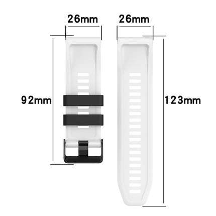 26mm Silicone Mixing Color Watch Strap, For Garmin Fenix 6X Pro, For Garmin Fenix 5x Plus