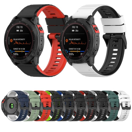 26mm Silicone Mixing Color Watch Strap, For Garmin Fenix 6X Pro, For Garmin Fenix 5x Plus