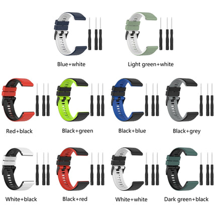26mm Silicone Mixing Color Watch Strap, For Garmin Fenix 3, For Garmin Fenix 3 HR