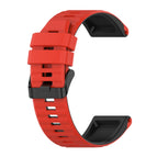 For Garmin Fenix 3 HR / Red+Black