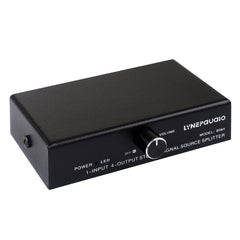 1 In 4 Out Audio Frequency Signal Splitter Distribute Device, Non Consumption, 3.5mm Interface Output, 1 In 4 Out 3.5mm Interface
