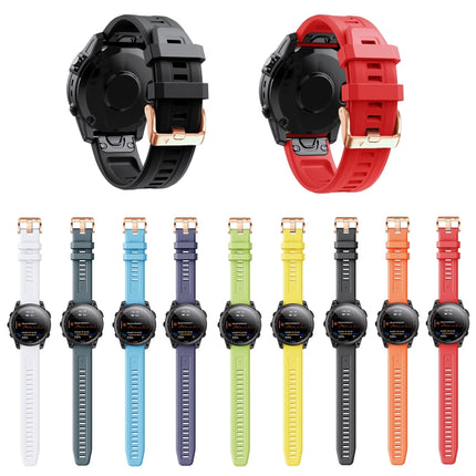 20mm Rose Gold Buckle Silicone Strap, For Garmin Fenix 7S, For Garmin Fenix 6S