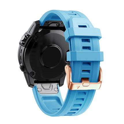 20mm Rose Gold Buckle Silicone Strap, For Garmin Fenix 5S Plus