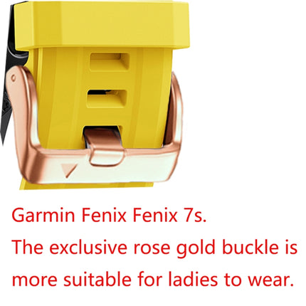 20mm Rose Gold Buckle Silicone Strap, For Garmin Fenix 5S Plus