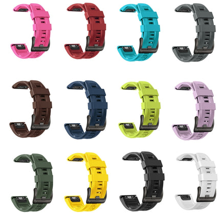 26mm Silicone Sport Pure Color Strap, For Garmin Fenix 7X
