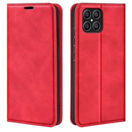 For Honor X8 Retro-skin Magnetic Suction Leather Phone Case, For Honor X8
