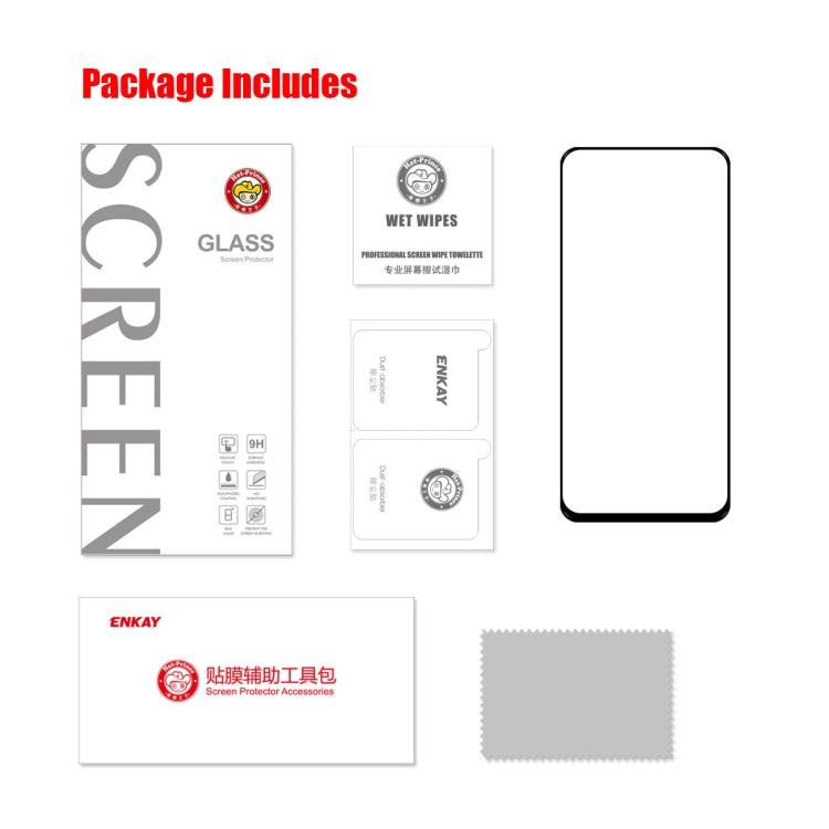 For Redmi Note 11S 4G ENKAY Full Glue 0.26mm 9H 2.5D Tempered Glass Full Film