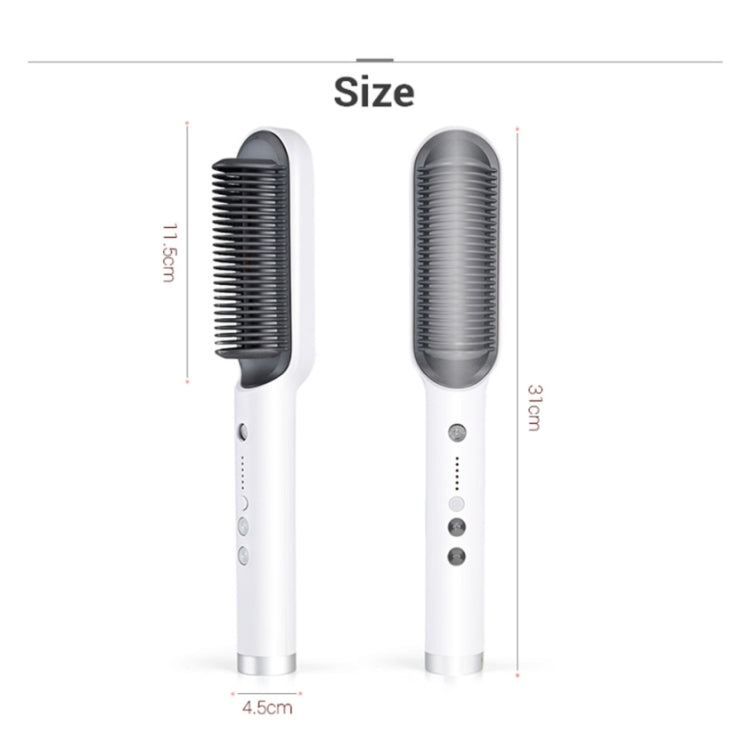 K-SKIN KD380 Hair Straightener Electric Straight Hair Curler Comb Brush PTC Heating Ceramic Straight Hair Brush, UK Plug, Black, UK Plug, White, EU Plug, Black, EU Plug, White