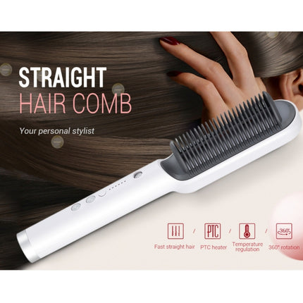 K-SKIN KD380 Hair Straightener Electric Straight Hair Curler Comb Brush PTC Heating Ceramic Straight Hair Brush, UK Plug, Black, UK Plug, White, EU Plug, Black, EU Plug, White