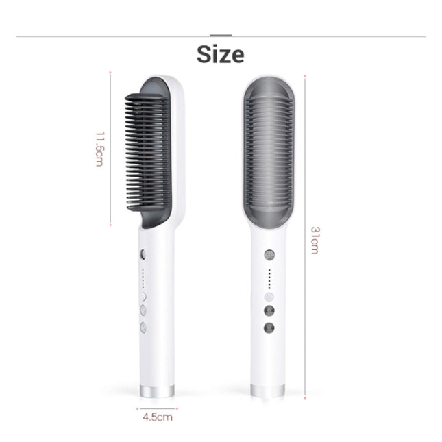 K-SKIN KD380 Hair Straightener Electric Straight Hair Curler Comb Brush PTC Heating Ceramic Straight Hair Brush, UK Plug, White, UK Plug, Black, EU Plug, Black, EU Plug, White