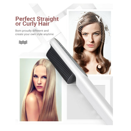 K-SKIN KD380 Hair Straightener Electric Straight Hair Curler Comb Brush PTC Heating Ceramic Straight Hair Brush, UK Plug, White, UK Plug, Black, EU Plug, Black, EU Plug, White