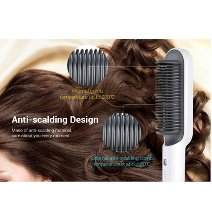 K-SKIN KD380 Hair Straightener Electric Straight Hair Curler Comb Brush PTC Heating Ceramic Straight Hair Brush, UK Plug, White, UK Plug, Black, EU Plug, Black, EU Plug, White