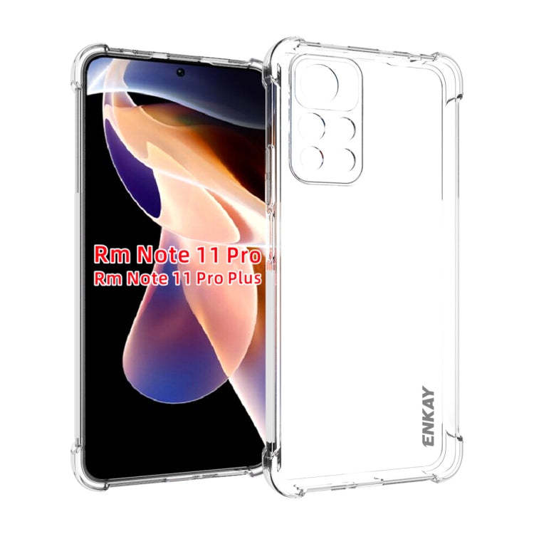 ENKAY Clear TPU Shockproof Case, For Xiaomi Poco X4 Pro 5G, For Xiaomi Redmi 10C Global / Redmi 10 India, For Xiaomi Redmi K40S, For Xiaomi Redmi K50 Gaming, For Xiaomi Redmi K50 / K50 Pro, For Xiaomi Redmi Note 11 Pro 5G China�������������������������...