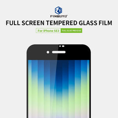 PINWUYO 9H 2.5D Full Screen Tempered Glass Film, For iPhone SE 2022