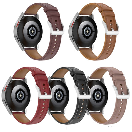 Embossed Genuine Leather Watch Strap, For Garmin Move 3, For Garmin Vivomove, For Garmin Move Style, For Garmin Move Luxe