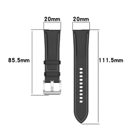 Embossed Genuine Leather Watch Strap, For Garmin Move 3, For Garmin Vivomove, For Garmin Move Style, For Garmin Move Luxe