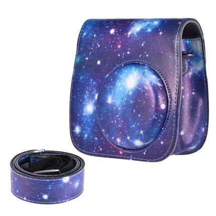 Full Body Camera PU Leather Case Bag with Strap for FUJIFILM instax mini 9 / mini 8+ / mini 8, Universe Pattern