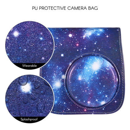 Full Body Camera PU Leather Case Bag with Strap for FUJIFILM instax mini 9 / mini 8+ / mini 8, Universe Pattern