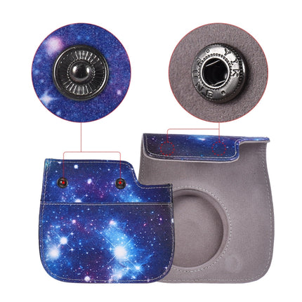 Full Body Camera PU Leather Case Bag with Strap for FUJIFILM instax mini 9 / mini 8+ / mini 8, Universe Pattern